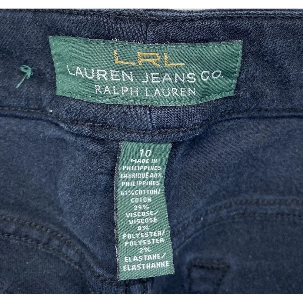 Lauren‎ Ralph Lauren Heritage Jeans Womens 10 Blue Straight Leg Stretch Denim